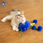 西兰花猫玩具生产厂家-毛绒弹性绳猫薄荷玩具