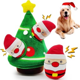 圣诞狗玩具供应商-耐用发声互动大型犬
