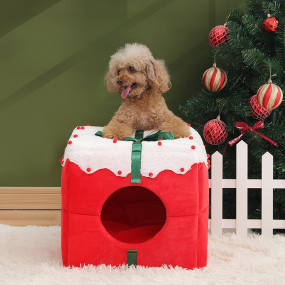 Winter Pet Bed Factory - Semi-Enclosed Plush Monster-Shaped Cave Small