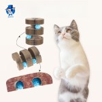 紫色怪物猫玩具供应商-填充毛绒猫薄荷长腿