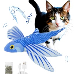 USB鸟玩具生产厂家-充电扑翅天鹅绒猫薄荷宠物互动