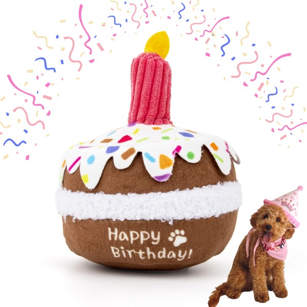 Dog Birthday Toy Supplier - Plush Cake Candle Decoration Gift Wholesale