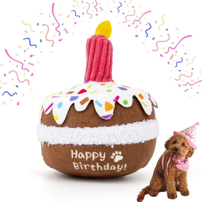 Dog Birthday Toy Supplier - Plush Cake Candle Decoration Gift Wholesale