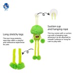 黄色小鸡玩具源头工厂-毛绒弹性绳带球互动