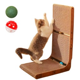 互动猫玩具源头工厂-三合一圆形抓板球轨圣诞