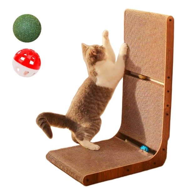 互动猫玩具源头工厂-三合一圆形抓板球轨圣诞