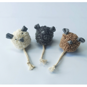 Pet Toy Factory - Short Plush Squeaky Mouse Shape Chewing