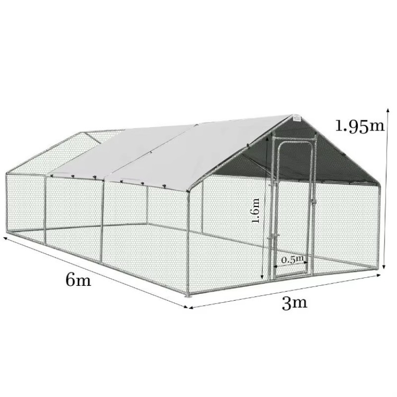 Pet Cage Supplier - Outdoor Large Metal Chicken Coop Walk-in Enclosure