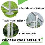 Pet Cage Supplier - Outdoor Large Metal Chicken Coop Walk-in Enclosure