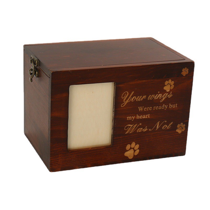 Pet Memorial Box Factory - Eco-Friendly Solid Wood Urn with Photo Frame