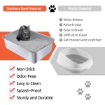 猫砂盆供应商-不锈钢不粘金属盘无味易清洁