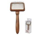 宠物美容刷供应商-手工实木除毛梳家用清洁