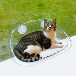 猫吊床供应商-透明窗台易清洁节省空间