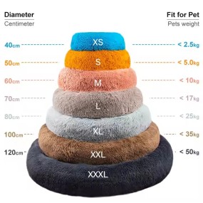 Donut Pet Bed Factory - Luxury Fluffy Soft Washable Sofa Style Custom