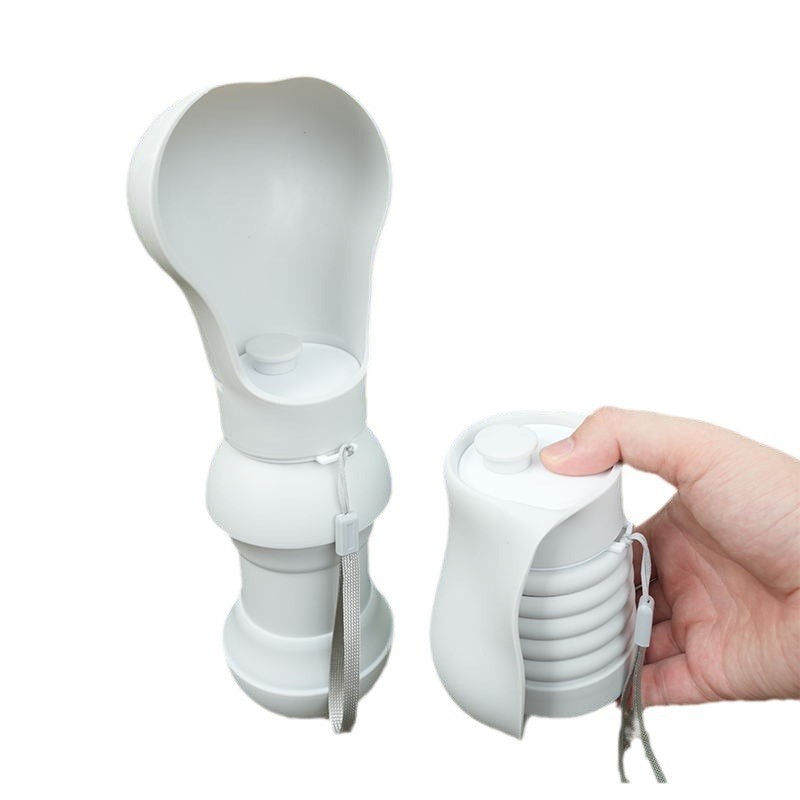 Pet Water Bottle Manufacturer - Portable Silicone Folding Feeder Solid Pattern
