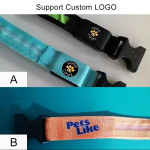 LED狗项圈生产厂家-可调闪光充电反光夜间产品