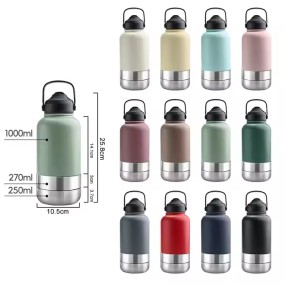 Pet Feeder Supplier - Custom 32oz Stainless Steel Insulated Travel Bowl