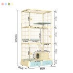 Cat Cage Supplier - Deluxe Double-Deck Large Space Enclosed