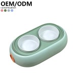 Pet Feeder Manufacturer - ABS Plastic Eggshell Double Bowls