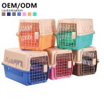 Pet Travel Case Supplier - ABS Plastic Secure Metal Door