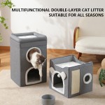 Cat Hutch Factory - Thickened Linen Semi-Closed Collapsible
