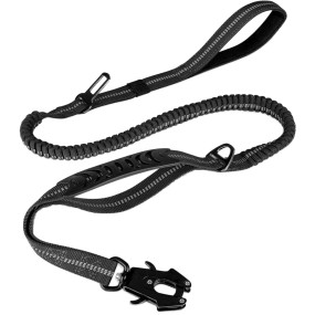 Dog Leash Factory - Reflective Nylon Bungee Rope Metal Clip