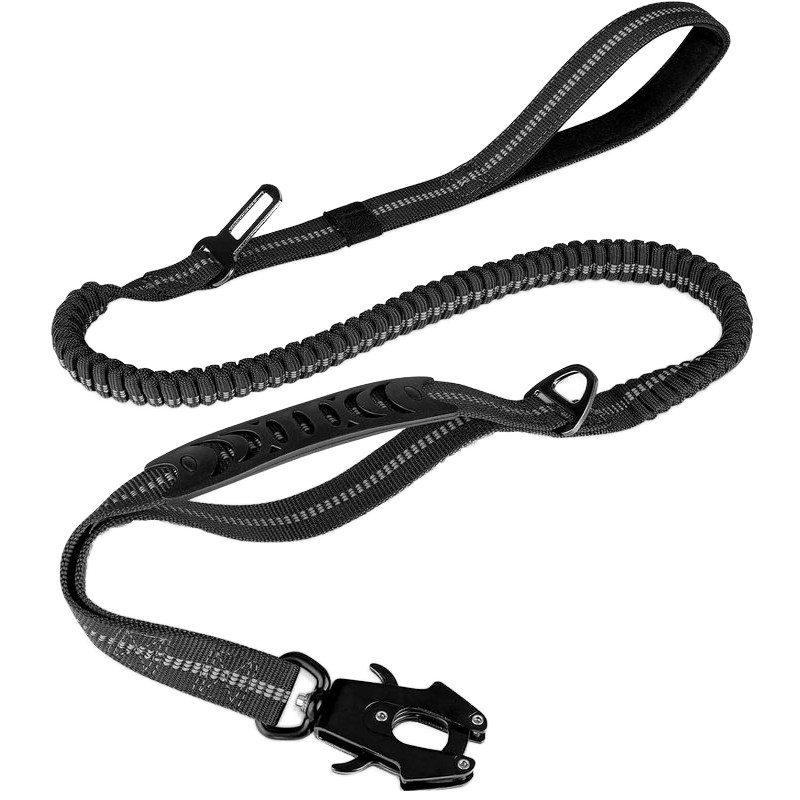 Dog Leash Factory - Reflective Nylon Bungee Rope Metal Clip