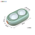 Pet Feeder Manufacturer - ABS Plastic Eggshell Double Bowls