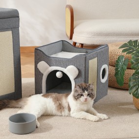 Cat Bed Manufacturer - Linen Durable Oxford Square Foldable