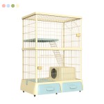 Cat Cage Supplier - Deluxe Double-Deck Large Space Enclosed