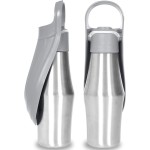 Pet Water Bottle Supplier - Portable Stainless Steel Leaf Lid