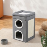 Cat Hutch Factory - Thickened Linen Semi-Closed Collapsible