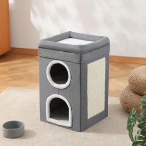 Cat Hutch Factory - Thickened Linen Semi-Closed Collapsible
