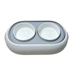 Pet Feeder Manufacturer - ABS Plastic Eggshell Double Bowls