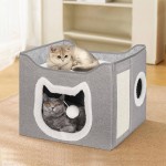 Cat Cave Factory - Large Foldable Fluffy Ball Scratch
