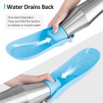 Pet Water Bottle Supplier - Portable Stainless Steel Leaf Lid