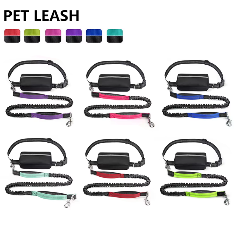 Dog Running Leash Supplier - Adjustable Hand Free Waist Bag