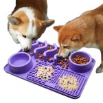Pet Feeding Set Manufacturer - 2-in-1 Silicone Non-Slip Slow