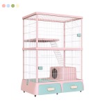Cat Cage Supplier - Deluxe Double-Deck Large Space Enclosed