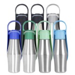 Pet Water Bottle Supplier - Portable Stainless Steel Leaf Lid