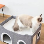 Cat Bed Supplier - Double Layer Litter Box Plush Modern