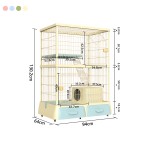 Cat Cage Supplier - Deluxe Double-Deck Large Space Enclosed