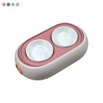 Pet Feeder Manufacturer - ABS Plastic Eggshell Double Bowls