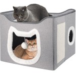 Cat Cave Factory - Large Foldable Fluffy Ball Scratch