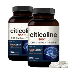 Brain Supplement Capsules Manufacturer - Private Label 120 Capsules CDP Choline Tyrosine