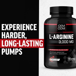 L-Arginine Capsules Supplier - Private Label Custom Logo 1000mg 3000mg Amino Acid