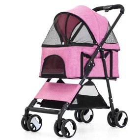 Pet Stroller Manufacturer - Folding Four-wheeled Easy Walk Travel Carrier