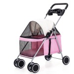 Pet Stroller Supplier - Folding Four-wheeled Easy Walk Carrier Carriage