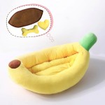 Dog Bed Supplier - Comfortable Removable Velvet Banana Shape Nest