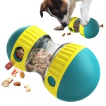 Interactive Dog Toy Supplier - Barbell Shaped Rolling Leaky Ball Slow Food